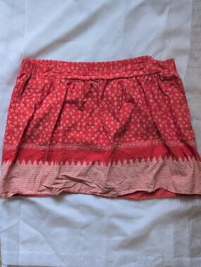 Old Navy Coral Patterned Mini Skirt